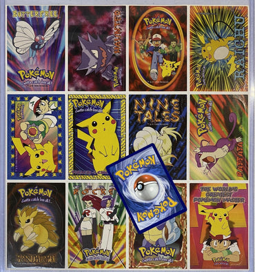 1999 Pokémon Vintage Uncut Sheet Sticker Cards (Pikachu, Raichu, Wartortle)