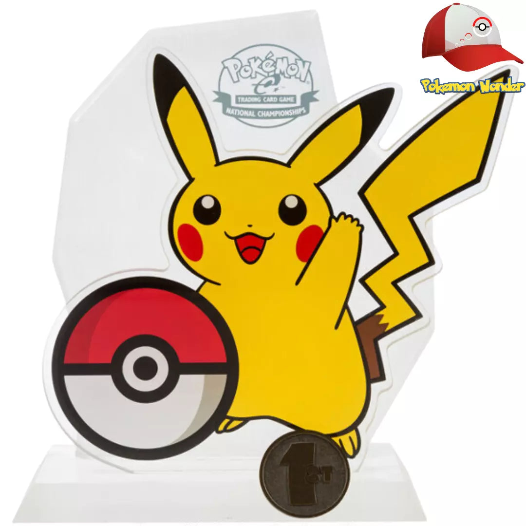 pokemon pikachu trophy card Pokémon 2004 National Championships "Pikachu" 1st Place Trophy and Mem