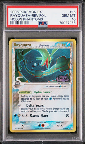 Pokemon Rayquaza Reverse Holo 🔥POP 51🔥 Holon Phantoms PSA 10