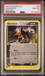 Pokemon Houndour 🔥POP 25🔥 2003 EX Dragon 59/97 PSA 10 Pokemon Card