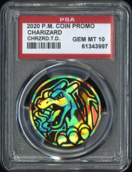 2020 Pokemon Charizard Promo Theme Deck Coin PSA 10