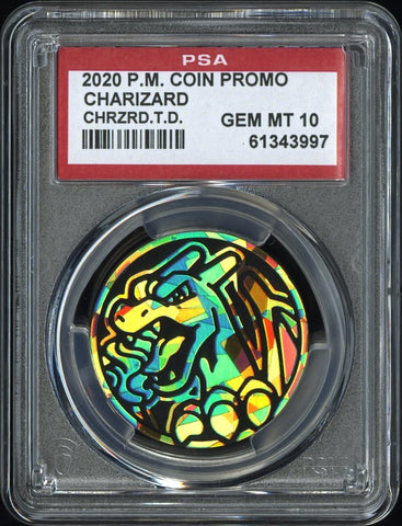 2020 Pokemon Charizard Promo Theme Deck Coin PSA 10