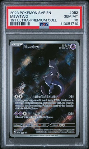 PSA 10 - 2023 S&V Black Star Promo Mewtwo SVP052 151 Ultra-Premium Collection