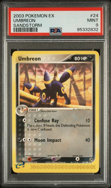 PSA 9 - 2003 EX Sandstorm Umbreon 24/100 Rare Pokemon Card