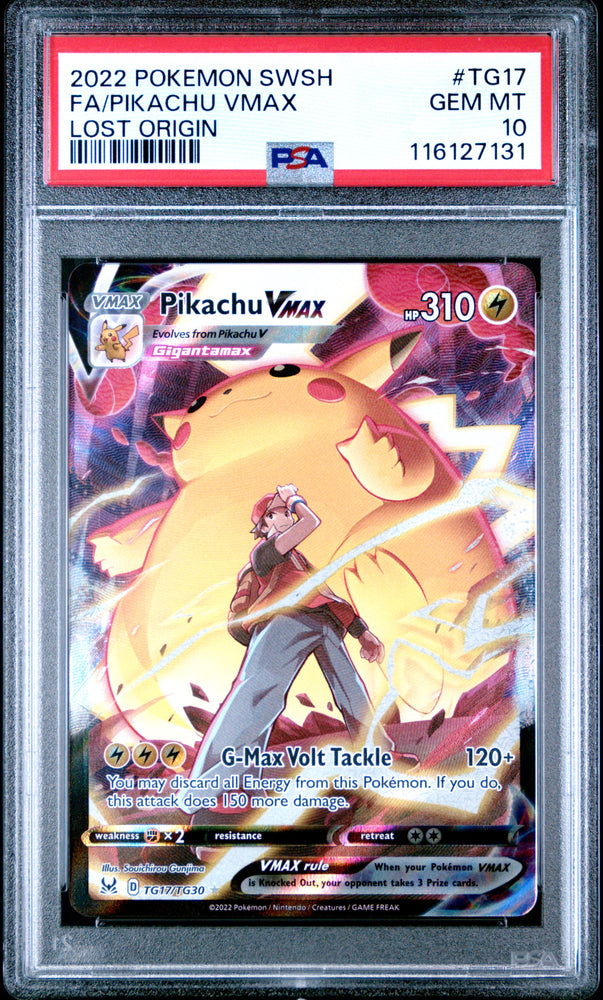 Pokemon Pikachu VMax Lost Origin TG17/TG30 PSA 10