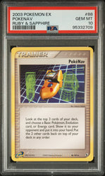 Pokemon PokeNav 🔥POP 4🔥 2003 EX Ruby & Sapphire Base 88/109 PSA Gem Mint 10