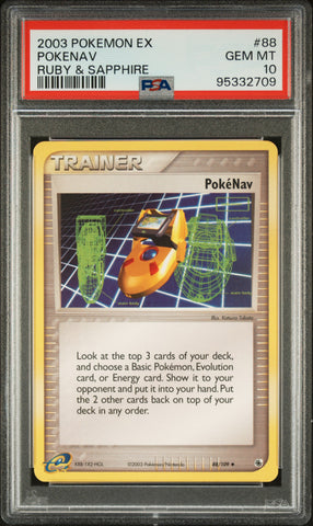 Pokemon PokeNav 🔥POP 4🔥 2003 EX Ruby & Sapphire Base 88/109 PSA Gem Mint 10