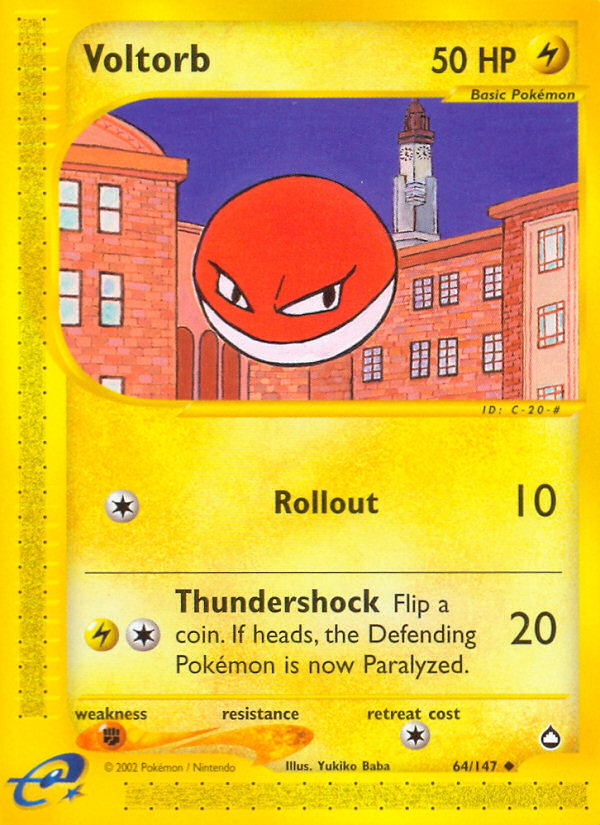 pokemon card voltorb Voltorb (64/147) [Aquapolis]