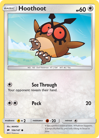 Hoothoot (106/147) [Sun & Moon: Burning Shadows]