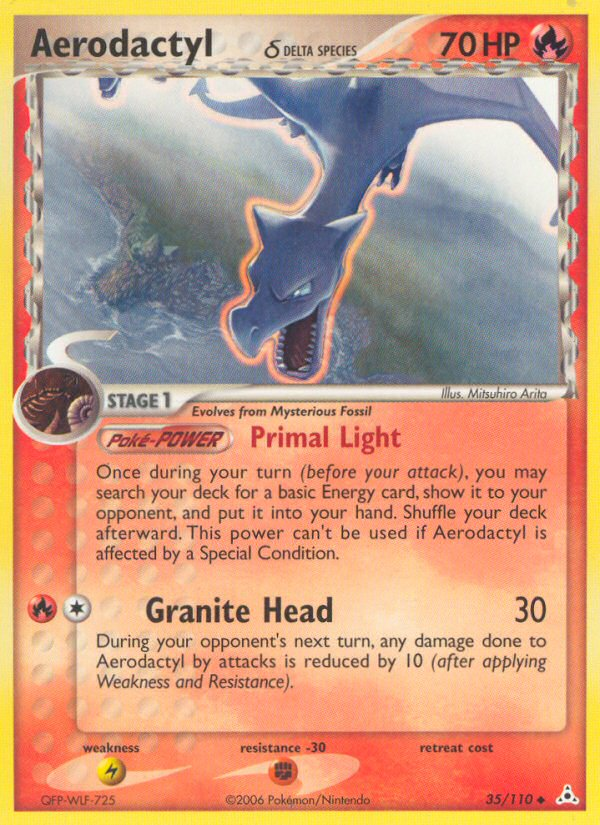 pokemon aerodactyl ex card Sandstorm Ultra Rare favorite character Aerodactyl | EX Legend Maker