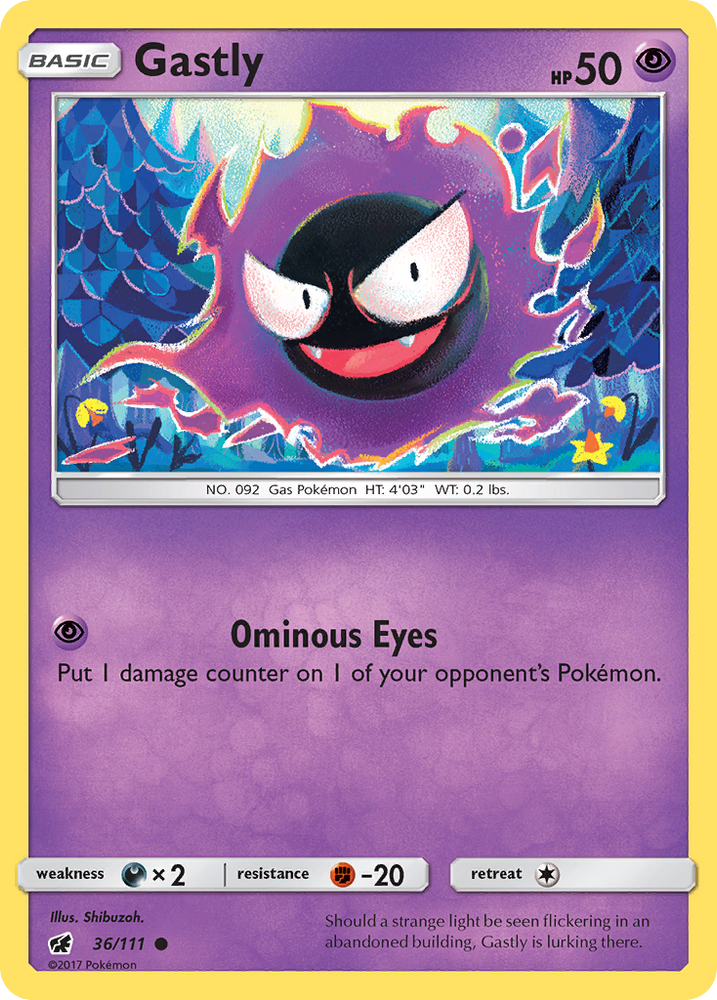 Gastly (36/111) [Sun & Moon: Crimson Invasion]