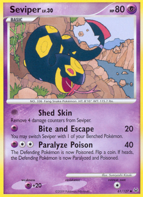 Seviper (61/127) [Platinum: Base Set] Lightly Played Reverse Holofoil