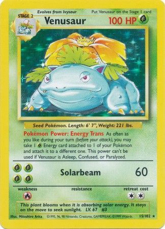 Venusaur 015/102 - Holofoil Base Set