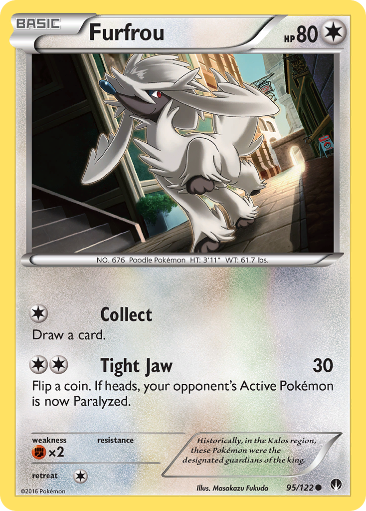 Furfrou (95/122) [XY: BREAKpoint] Moderately Played Reverse Holofoil