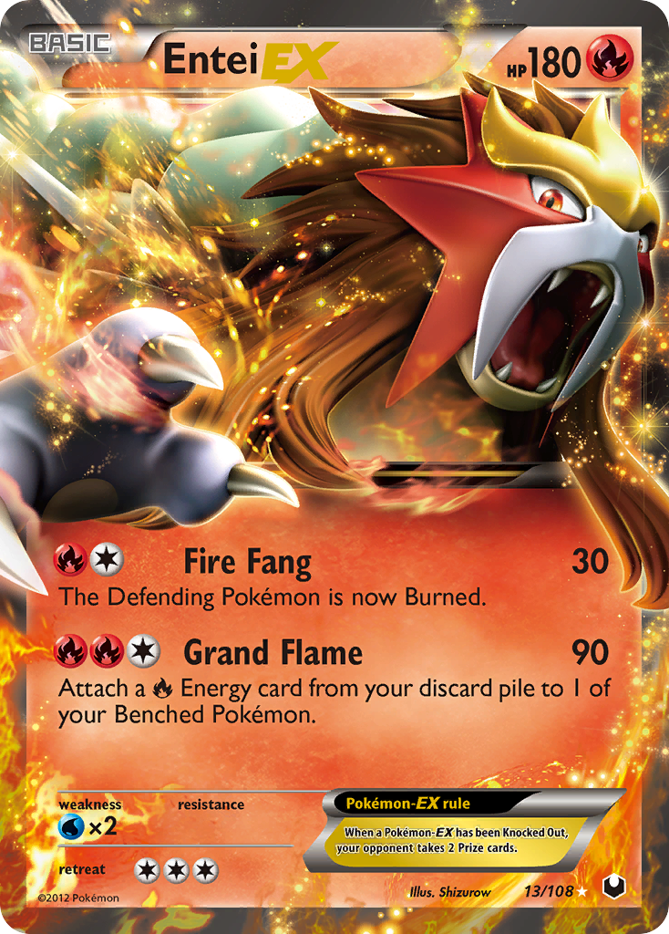 entei basic pokemon card value 4/132 Reverse Holo Rare Vintage Near Mint Obsidian Flames Singles Entei (Shiny) SL3/95 Price 2026
