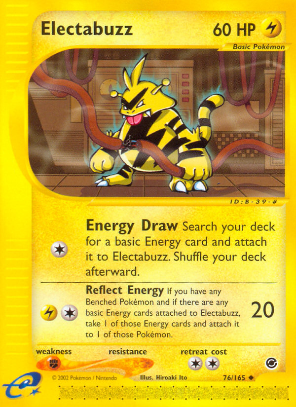 electabuzz pokemon card Electabuzz (76/165) [Expedition: Base Set]