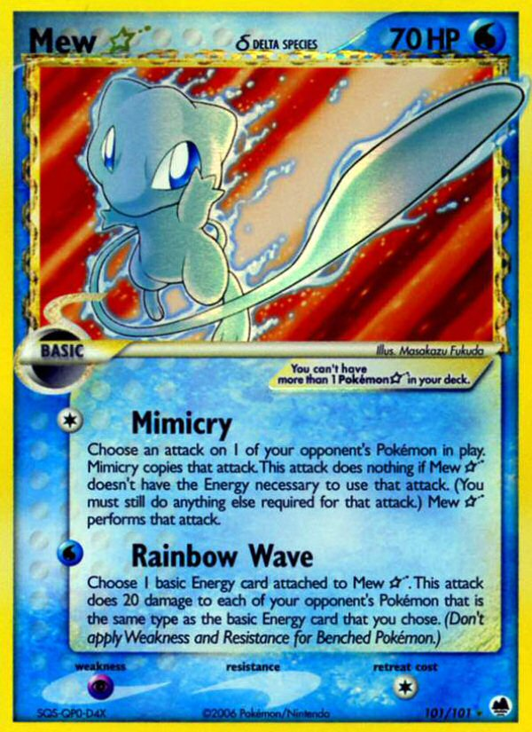 pokemon delta species cards Mew Star (101/101) (Delta Species) [EX: Dragon Frontiers]