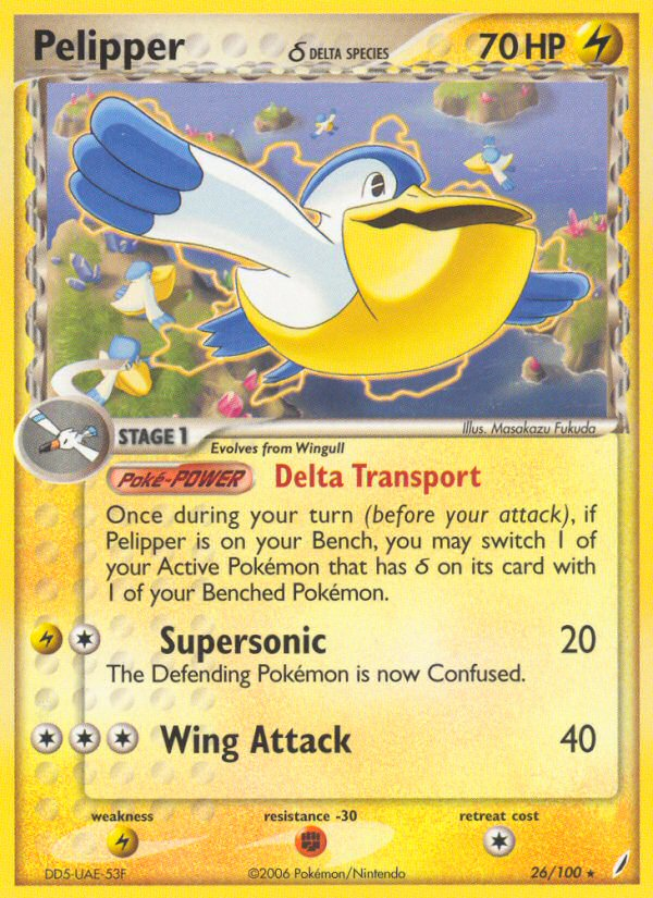pokemon pelipper card Pelipper(26/100) (Delta Species) [EX: Crystal Guardians]