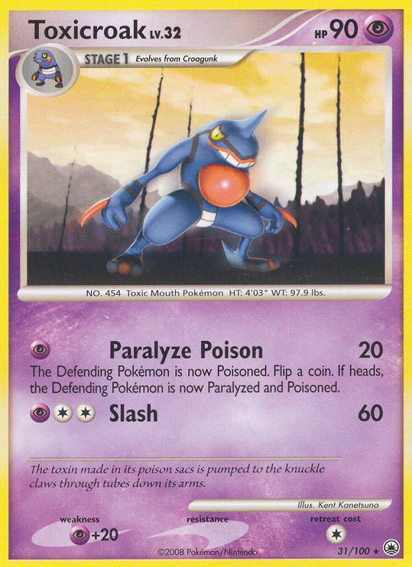 toxicroak pokemon card price Toxicroak (31/100) [Diamond & Pearl: Majestic Dawn]