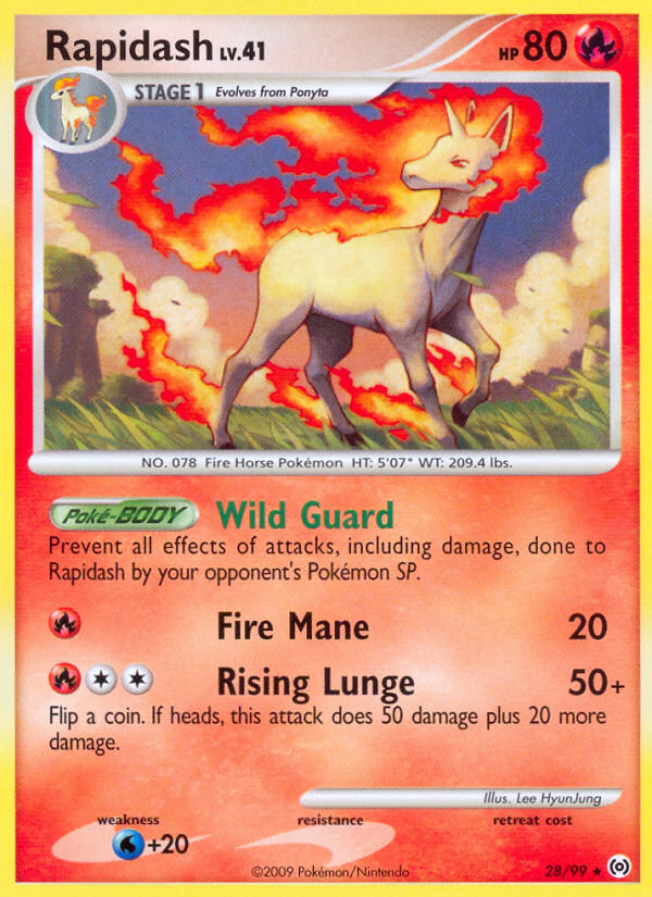 pokemon platinum arceus cards Rapidash (28/99) [Platinum: Arceus]