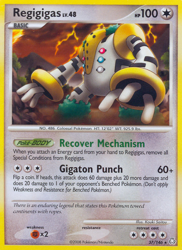 regigigas pokemon card 130/189 Colorless Ability Sacrifice Once during your turn (before your attack) Pokemon 2017 SM#4 Awoken Hero