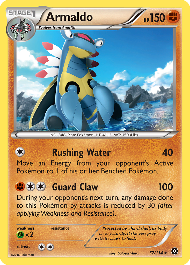 armaldo ex pokemon card Armaldo (57/114) [XY: Steam Siege]