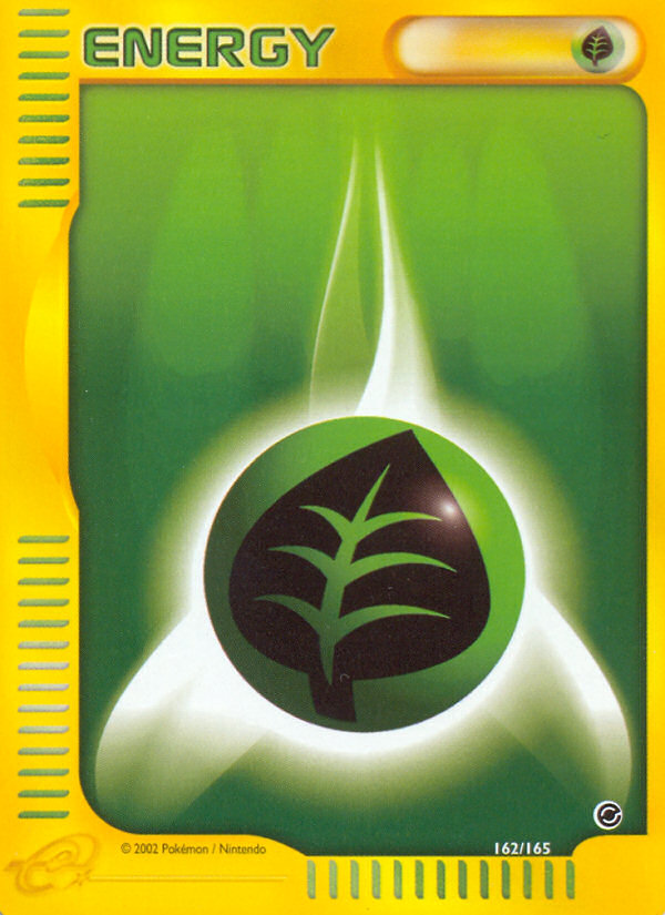 grass energy pokemon card Grass Energy (162/165) [Expedition: Base Set]