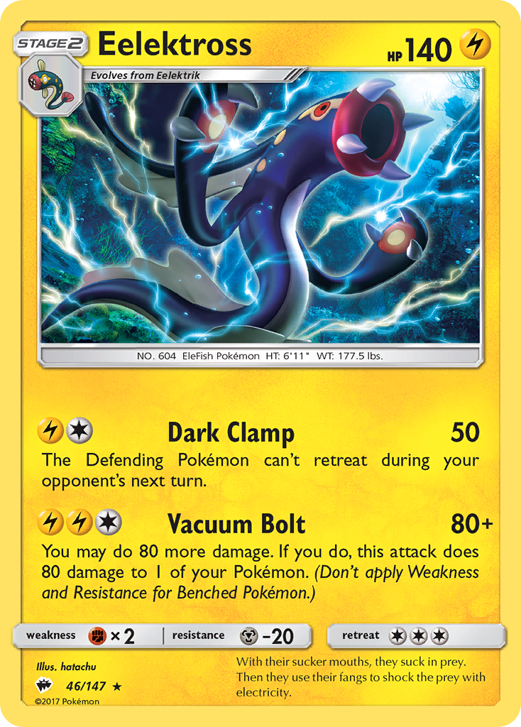 eelektross pokemon card price #65 Prices | Primal Clash this Pokmons attacks do 120 more damage to your opponents Active Pokmon (before applying Weakness and Resistance) Eelektross (46/147) [Sun & Moon: