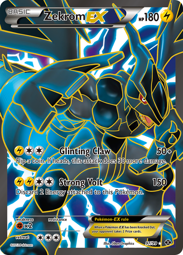pokemon black and white zekrom card Zekrom EX (97/99) [Black & White: Next Destinies]