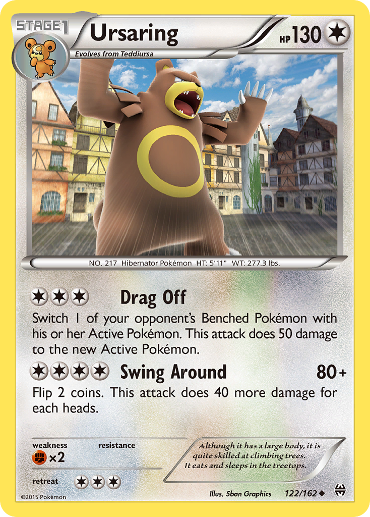Pokemon Trading Card Game XY BREAKthrough Uncommon Ursaring #122