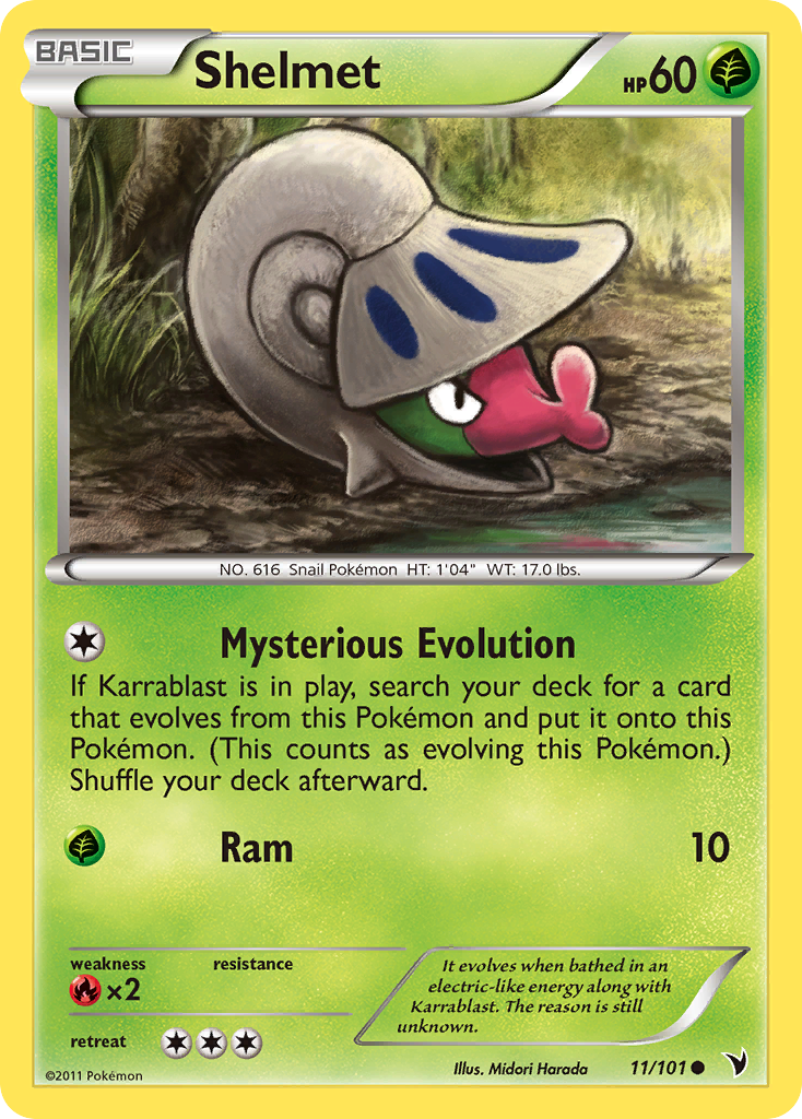 Pokemon Black & White Noble Victories Common Shelmet #11