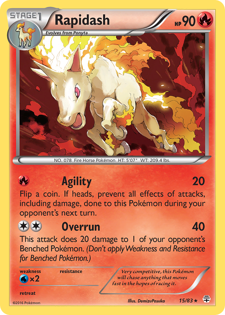 pokemon cards rapidash Rapidash (15/83) [XY: Generations]