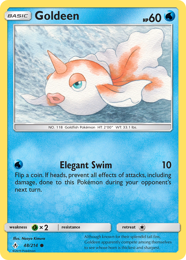 Pokemon Trading Card Game Sun & Moon Unbroken Bonds Common Goldeen #48