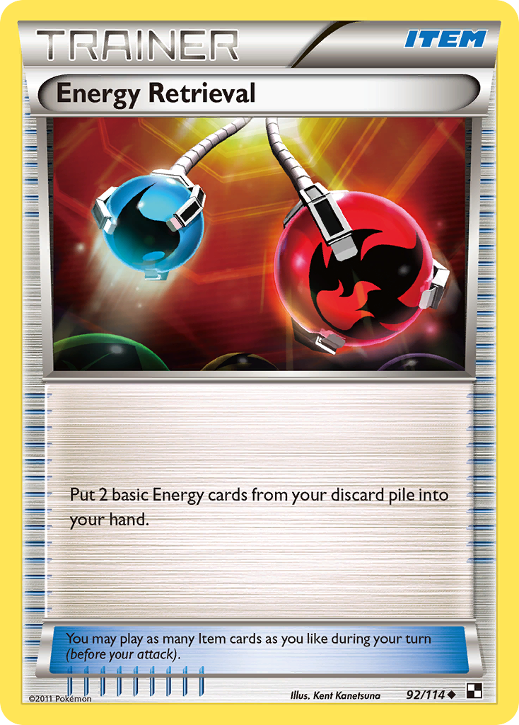 pokemon card energy retrieval Energy Retrieval (92/114) [Black & White: Base Set]