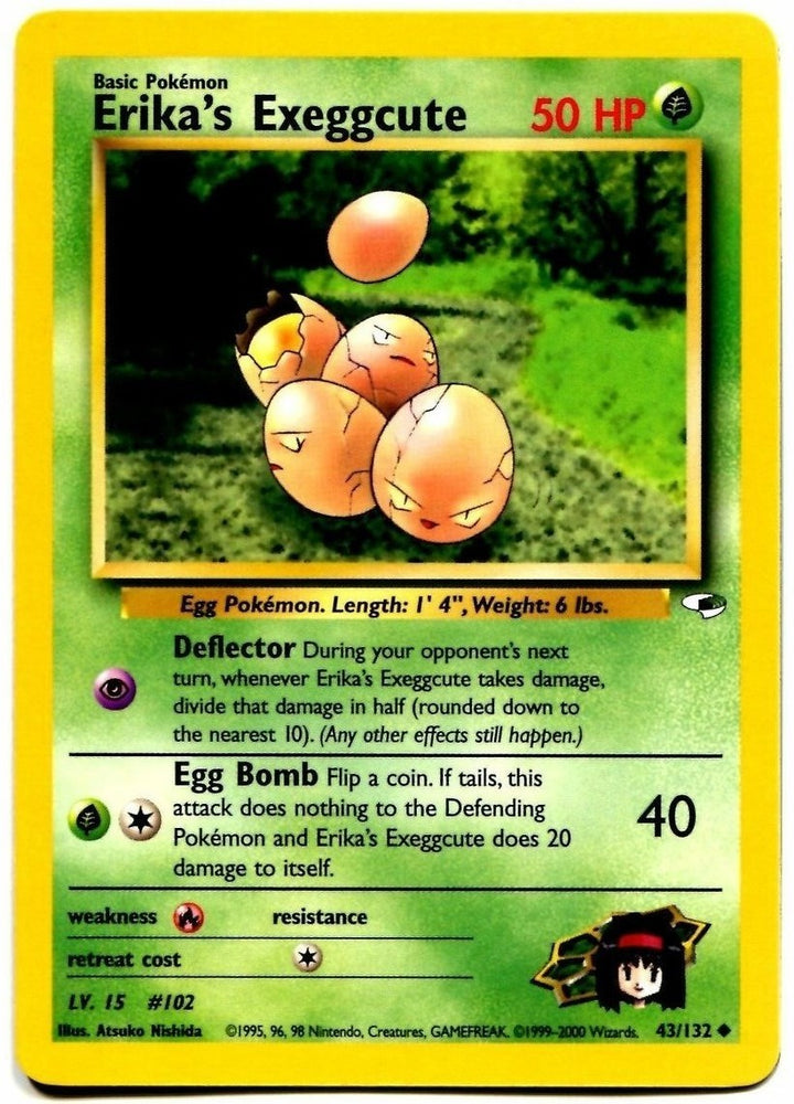 eggsecute pokemon card - Exeggcute 192/191 - Surging Sparks Colorless Seed Bomb (20) Weakness Fire 2 Resistance None None Retreat Cost Erika's Exeggcute (43/132) [Gym Heroes