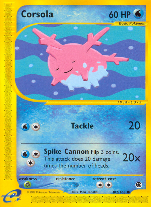 pokemon card corsola Galarian Cursola (Secluded Springs #35/71, 3-Diamonds) Weakness Darkness 2 Resistance Fighting Corsola | EX Unseen Forces