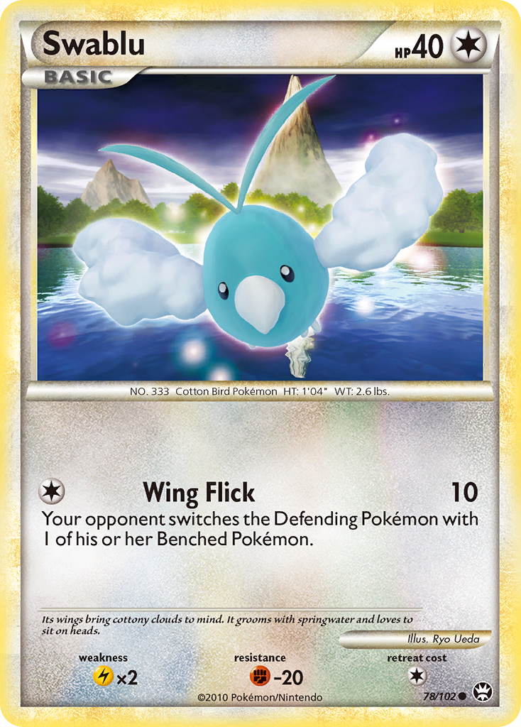 pokemon swablu card Swablu (78/102) [HeartGold & SoulSilver: Triumphant]