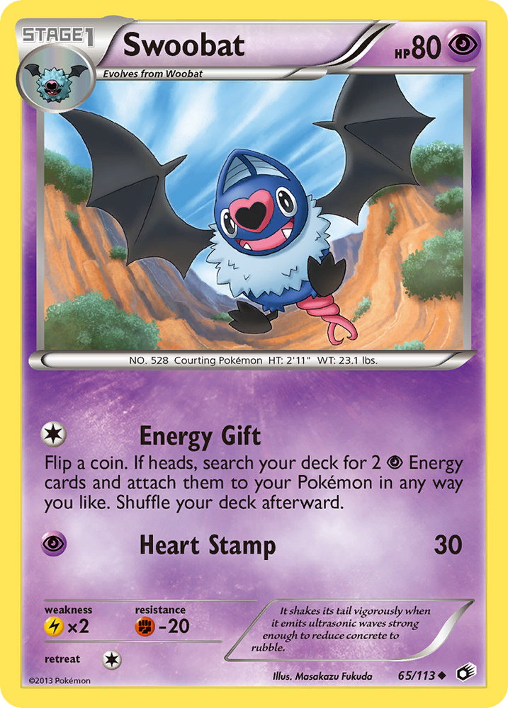 woobat pokemon card Pokemon Trading Card Game Black & White Dark Explorers Common Woobat #50