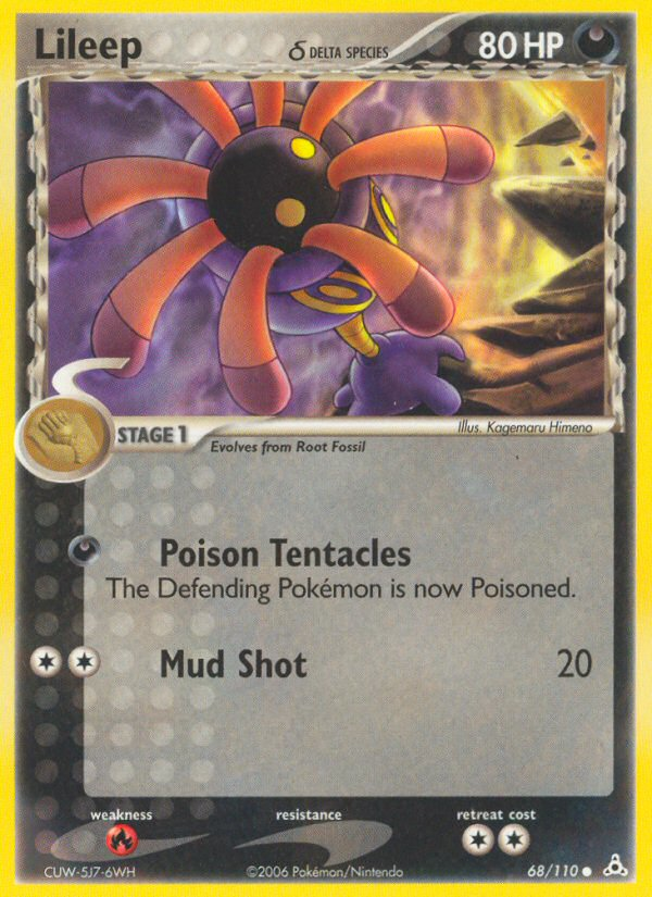 lileep pokemon card Lileep (68/110) (Delta Species) [EX: Holon Phantoms]