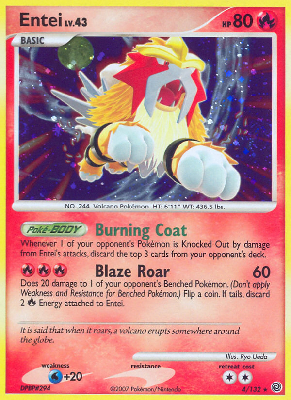 entei holographic pokemon card Pokemon Card - Call of Legends SL3