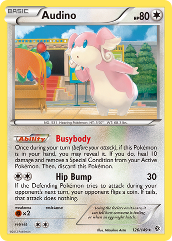 Audino (126/149) [Black & White: Boundaries Crossed]