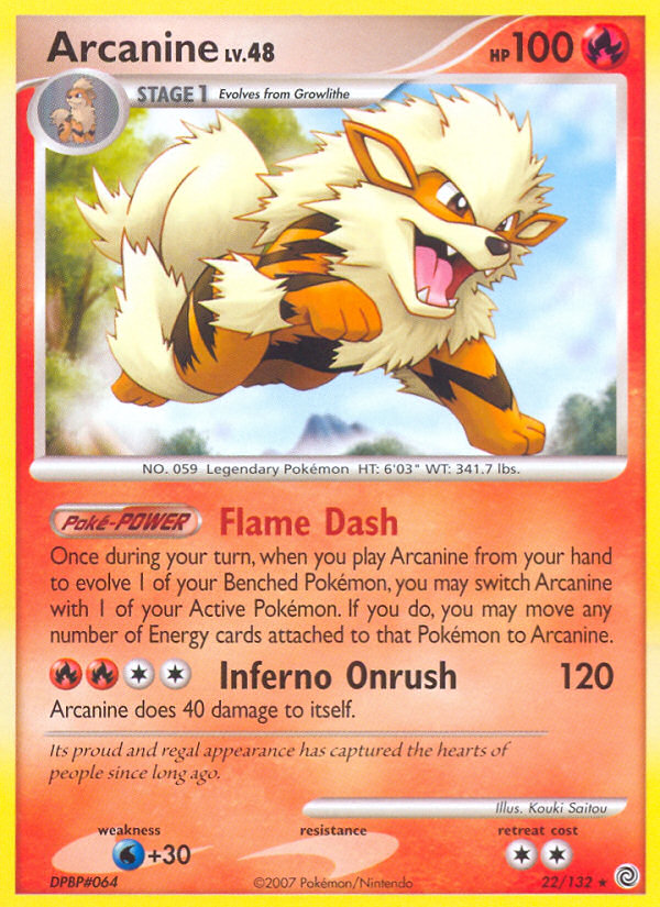 Arcanine (22/132) [Diamond & Pearl: Secret Wonders]