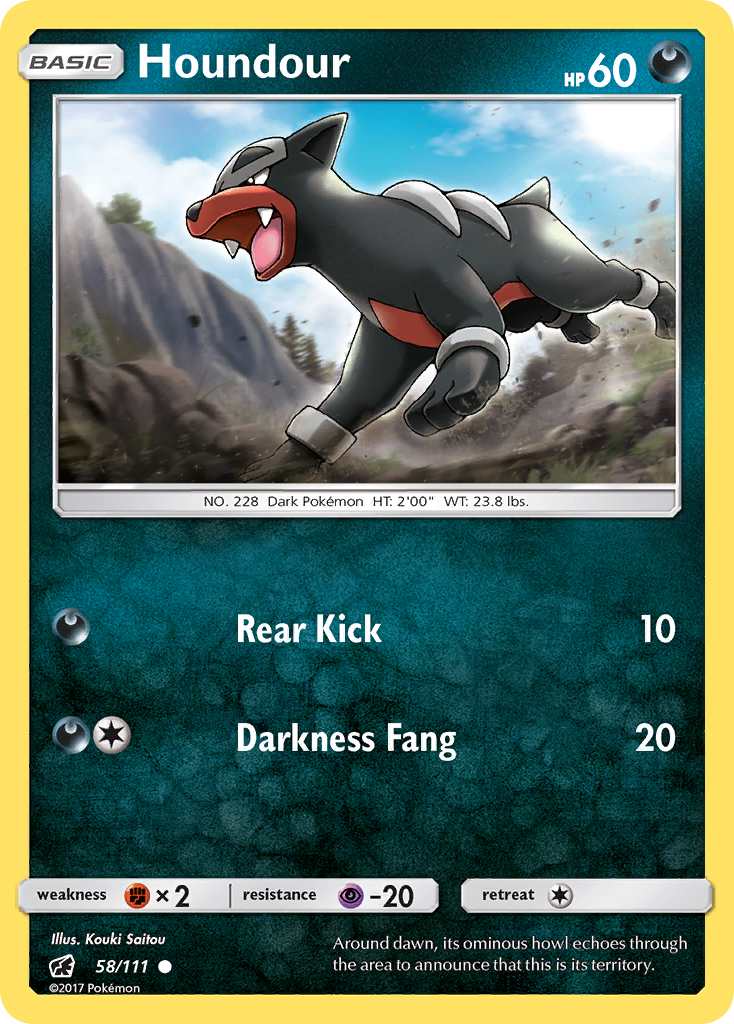 houndour pokemon card price Houndour (58/111) [Sun & Moon: Crimson Invasion] Near Mint