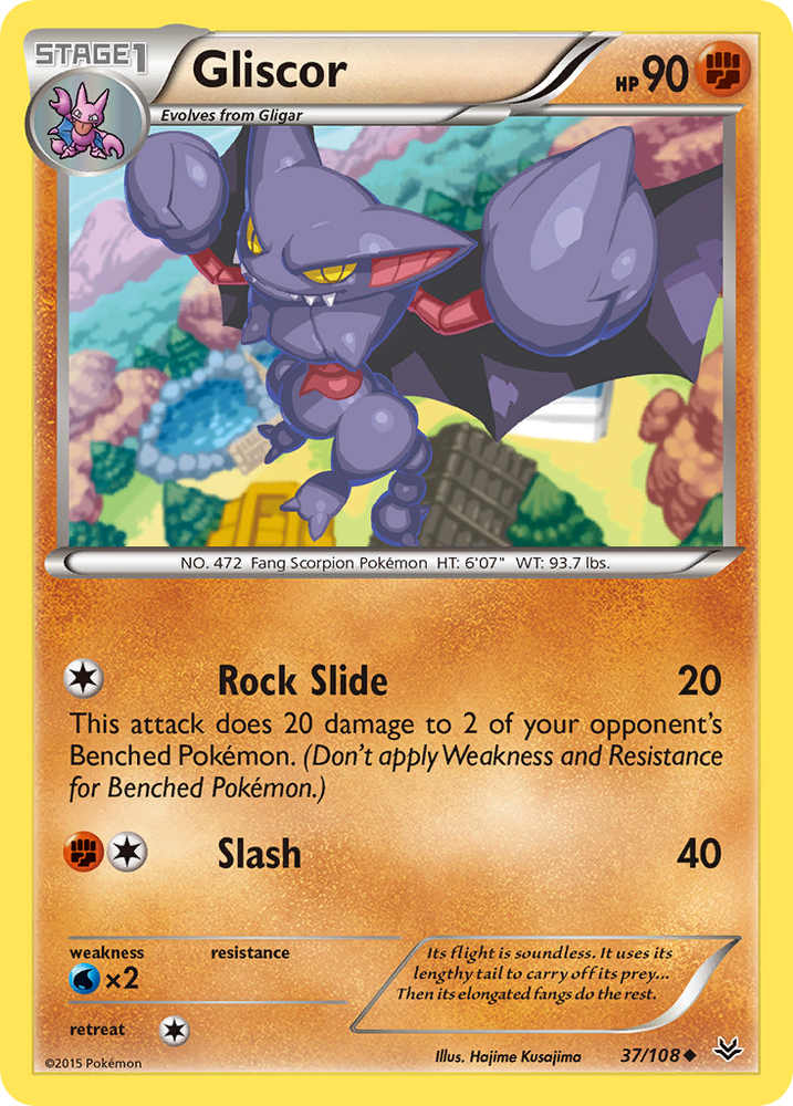 Gliscor - Reverse Holofoil XY Roaring Skies