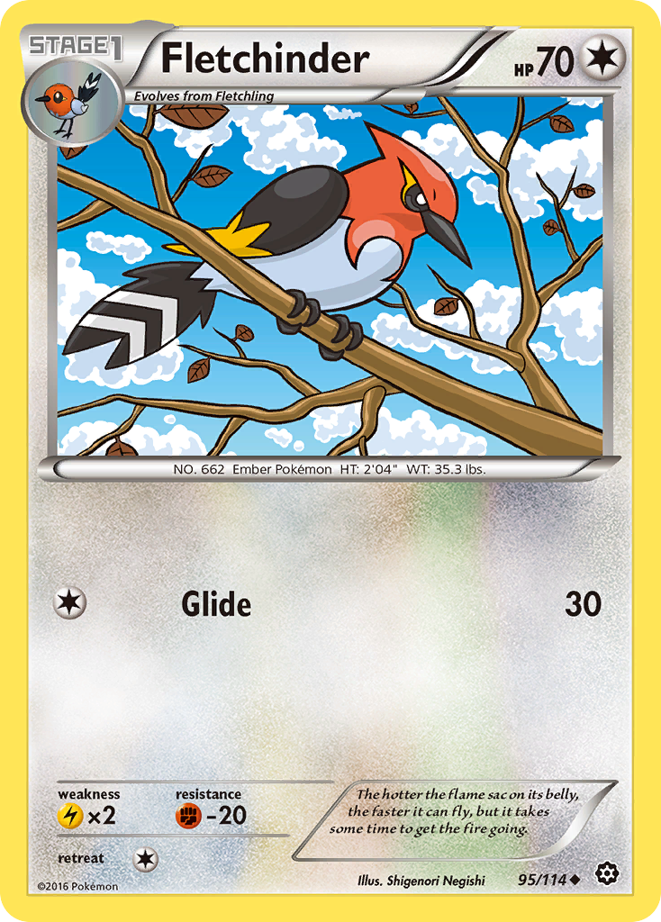 Pokemon Trading Card Game XY Steam Siege Uncommon Fletchinder #95 Pokemon Trading Card Game XY Steam Siege Uncommon Fletchinder #95
