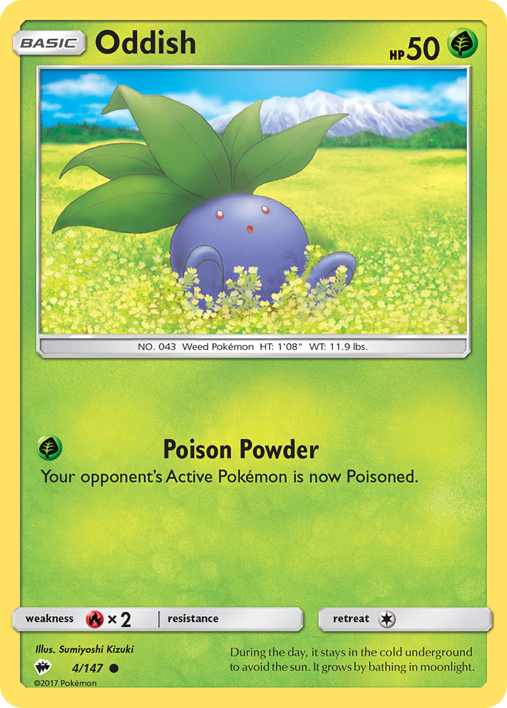 oddish pokemon card price (4/147) [Colorless][Colorless] Ally Encampment | Battle Foil Type:Rainbow Foil Cost2
