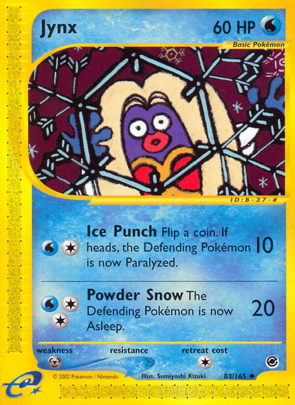 pokemon card jynx 31/64 Neo Revelation Uncommon Near Mint 30 Retreat Cost Japanese Jynx No. 124 BANNED