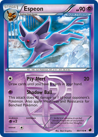 Espeon (48/116) [Black & White: Plasma Freeze]