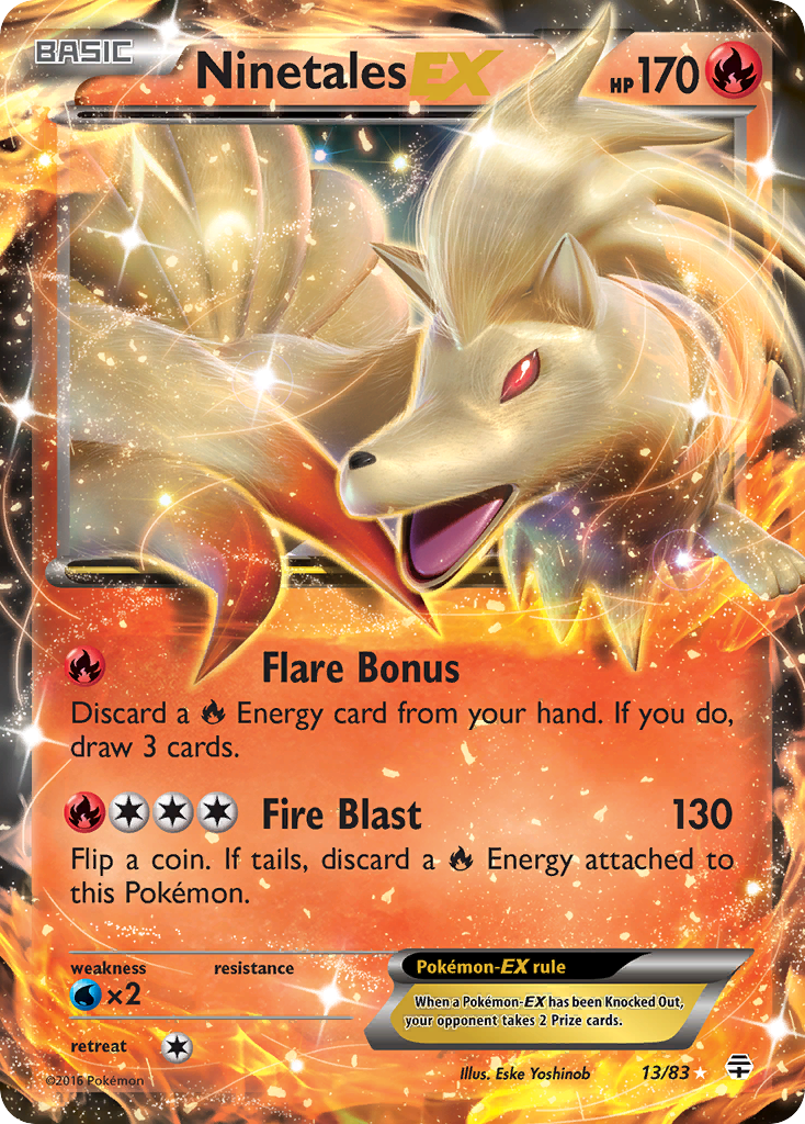 original ninetales pokemon card Ninetales EX (13/83) [XY: Generations]