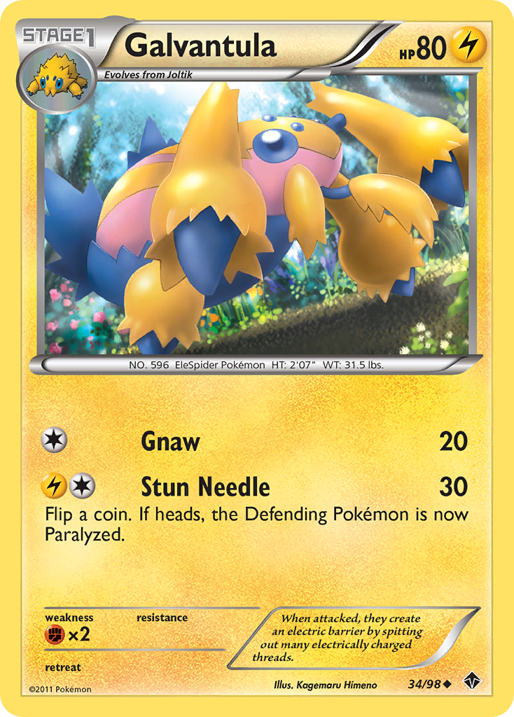 pokemon galvantula card ex 051/142 - Stellar Crown Lot Evolves from Joltik Type Pokemon Galvantula - 002/064